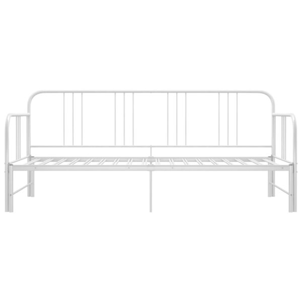 Estrutura sofá-cama de puxar 90x200 cm metal branco - Image 3