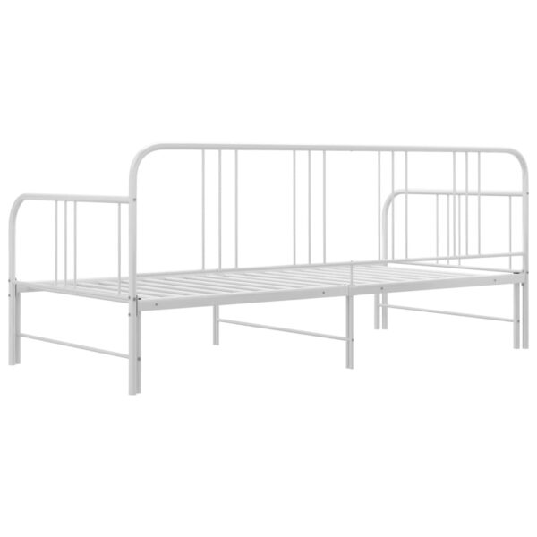 Estrutura sofá-cama de puxar 90x200 cm metal branco - Image 5