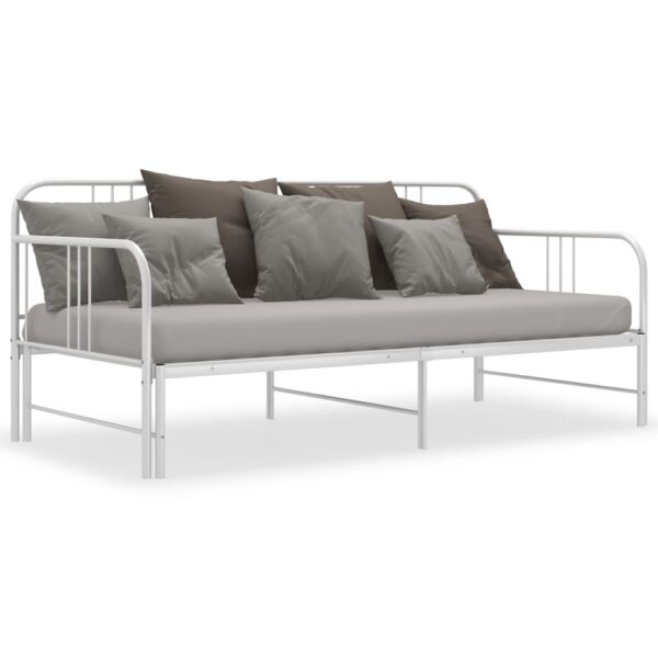 Estrutura sofá-cama de puxar 90x200 cm metal branco - Image 6
