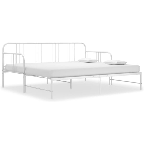 Estrutura sofá-cama de puxar 90x200 cm metal branco - Image 9