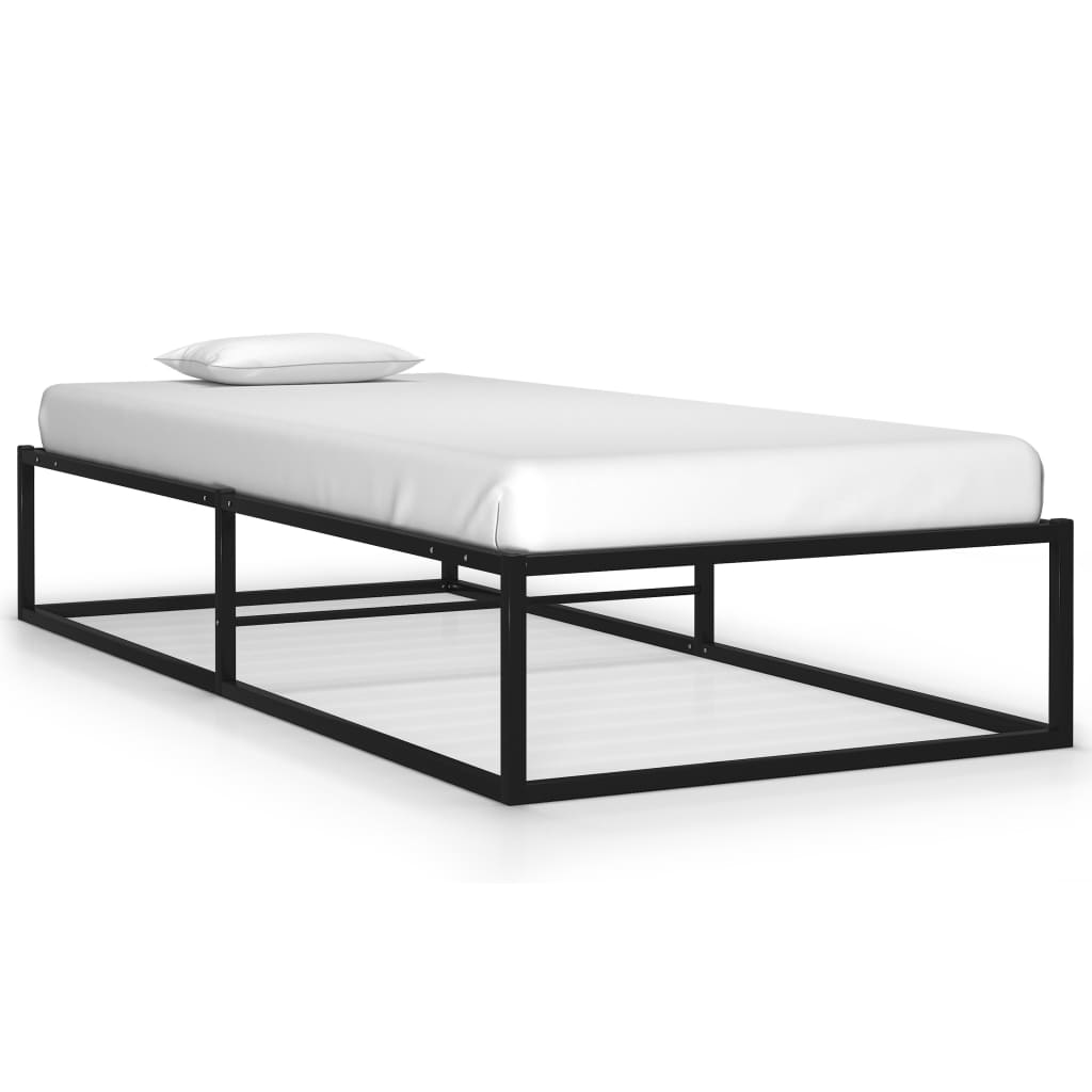 Estrutura de cama 100x200 cm metal preto