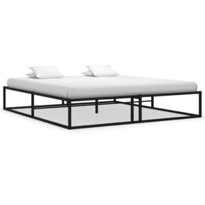 Estrutura de cama 160x200 cm metal preto