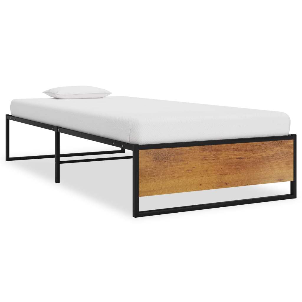 Estrutura de cama 100x200 cm metal preto