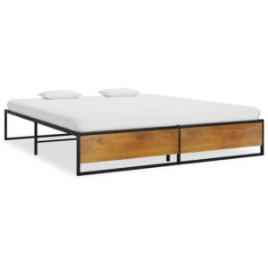 Estrutura de cama 200x200 cm metal preto