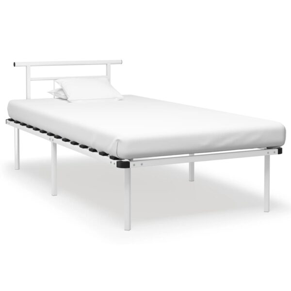 Estrutura de cama 100x200 cm metal branco