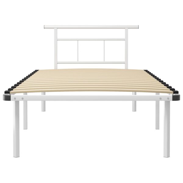 Estrutura de cama 100x200 cm metal branco - Image 3