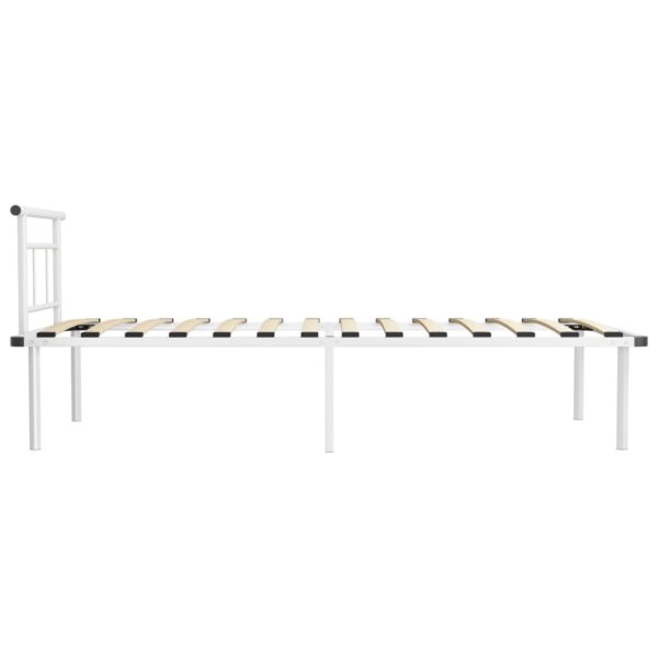 Estrutura de cama 100x200 cm metal branco - Image 4