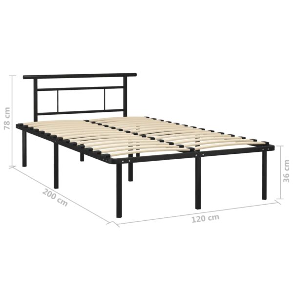 Estrutura de cama 120x200 cm metal preto - Image 6
