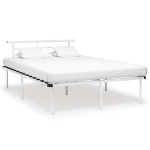 Estrutura de cama em metal 140x200 cm branco