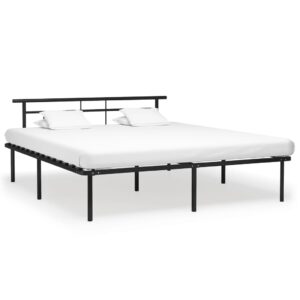 Estrutura de cama 180x200 cm metal preto