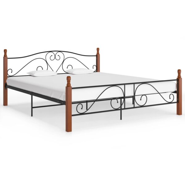 Estrutura de cama 200x200 cm metal preto