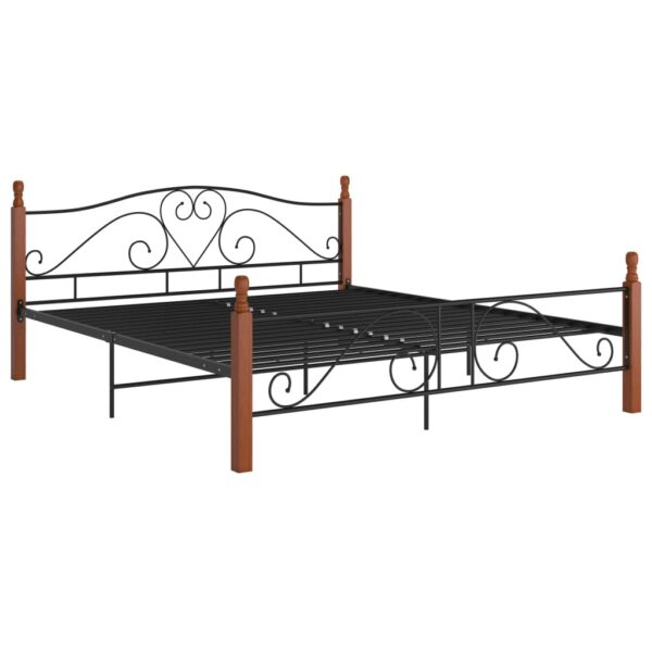 Estrutura de cama 200x200 cm metal preto - Image 2