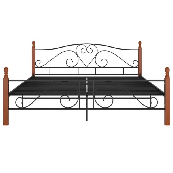 Estrutura de cama 200x200 cm metal preto - Image 3