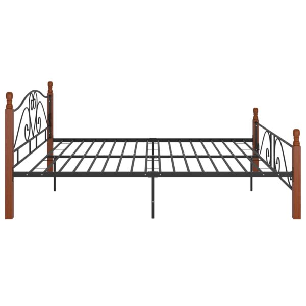 Estrutura de cama 200x200 cm metal preto - Image 4