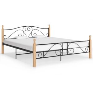 Estrutura de cama 180x200 cm metal preto