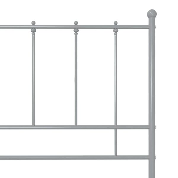 Estrutura de cama 100x200 cm metal cinzento - Image 5
