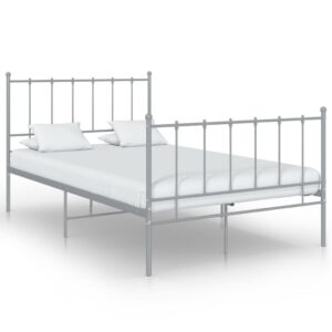 Estrutura de cama 120x200 cm metal cinzento