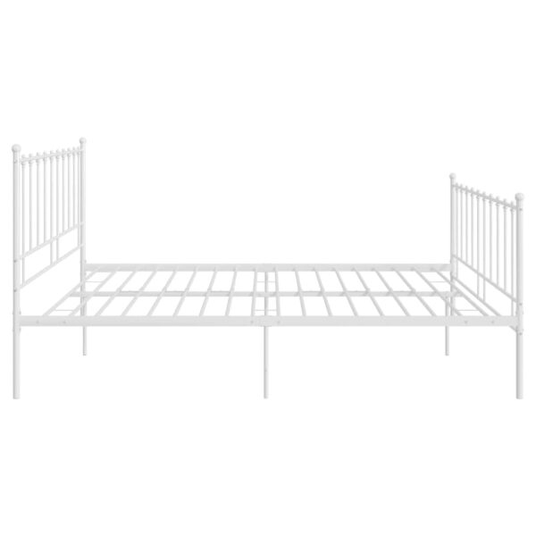 Estrutura de cama 140x200 cm metal branco - Image 3