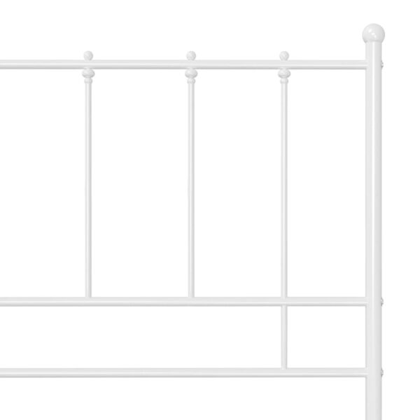 Estrutura de cama 140x200 cm metal branco - Image 5