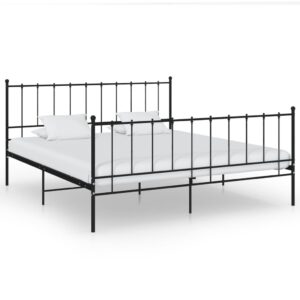 Estrutura de cama 200x200 cm metal preto