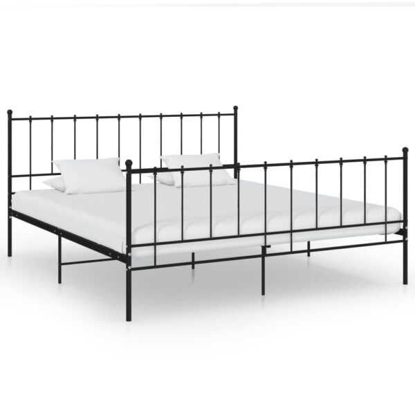 Estrutura de cama 200x200 cm metal preto