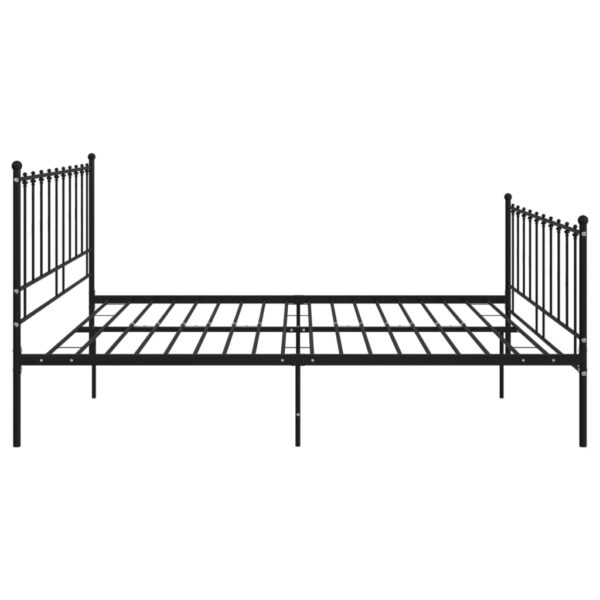 Estrutura de cama 200x200 cm metal preto - Image 3