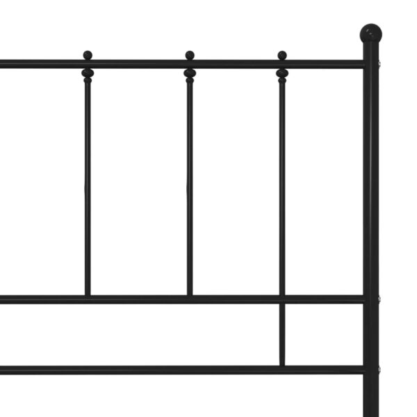 Estrutura de cama 200x200 cm metal preto - Image 5