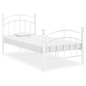 Estrutura de cama 100x200 cm metal branco