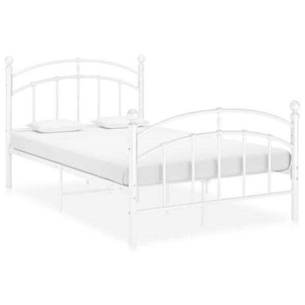 Estrutura de cama 120x200 cm metal branco