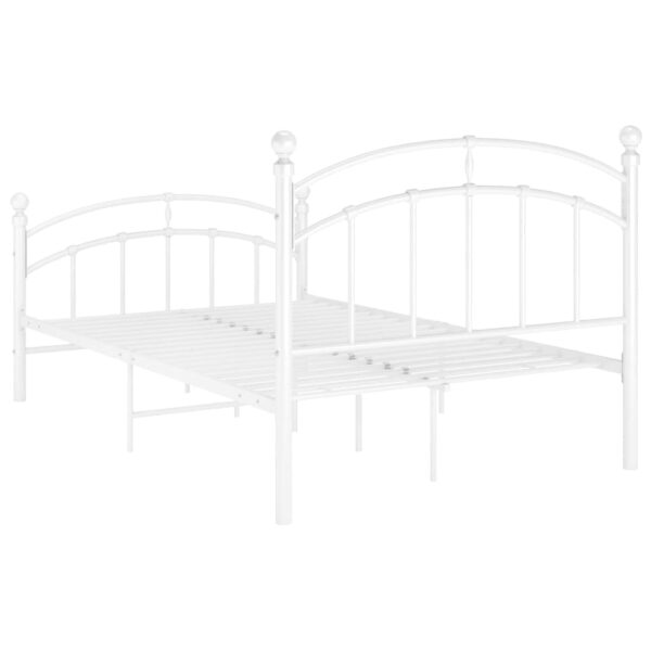 Estrutura de cama 120x200 cm metal branco - Image 5