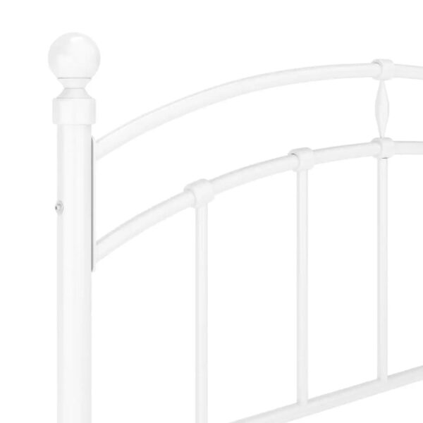 Estrutura de cama 120x200 cm metal branco - Image 6