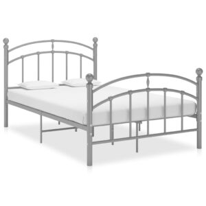 Estrutura de cama 120x200 cm metal cinzento