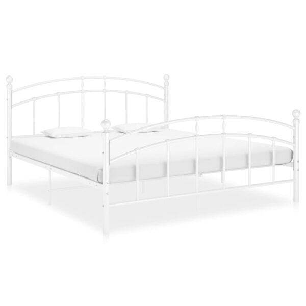 Estrutura de cama 140x200 cm metal branco