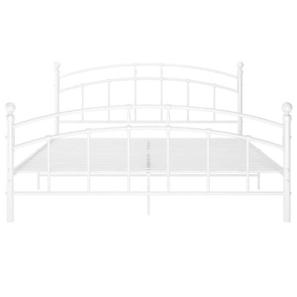 Estrutura de cama 140x200 cm metal branco - Image 3