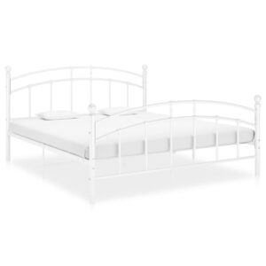 Estrutura de cama em metal 180x200 cm branco