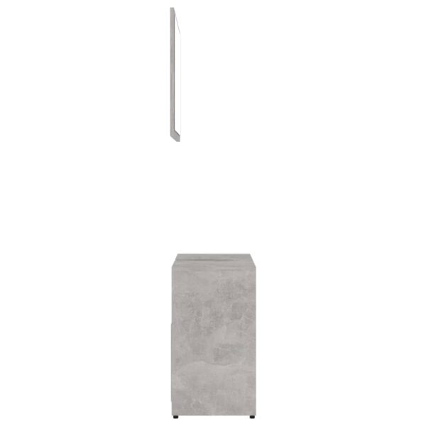 3 pcs conj. móveis casa de banho contraplacado cinzento cimento - Image 9