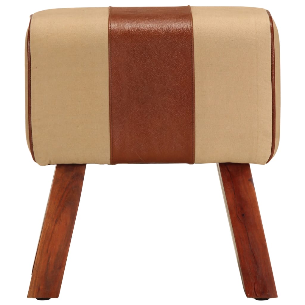 Boque de ginásio 38 cm couro genuíno castanho/mangueira maciça - Image 2