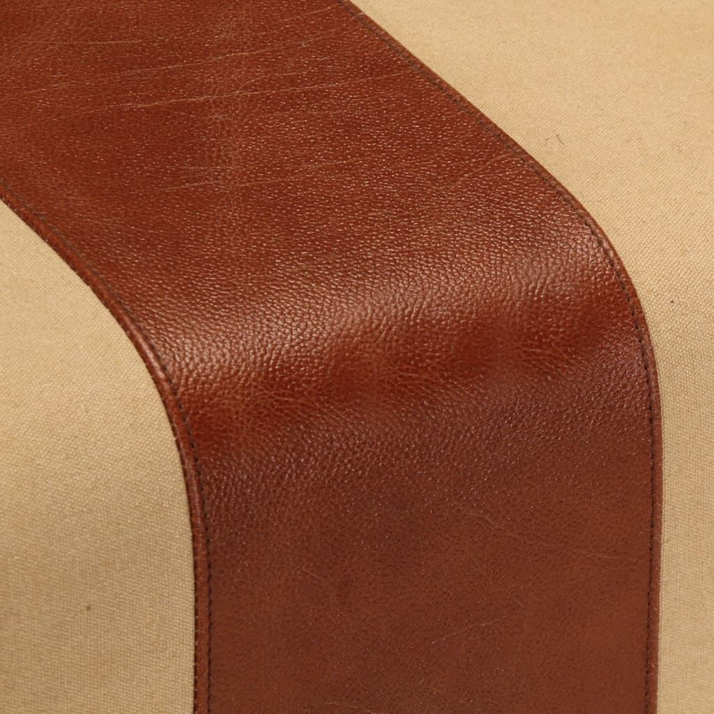 Boque de ginásio 38 cm couro genuíno castanho/mangueira maciça - Image 6