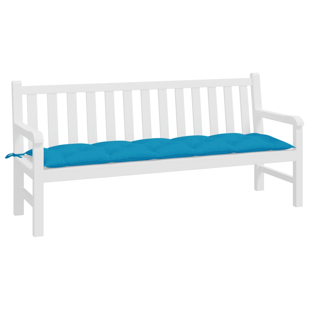 Almofadão p/ banco jardim 180x50x7 cm tecido oxford azul-claro - Image 2
