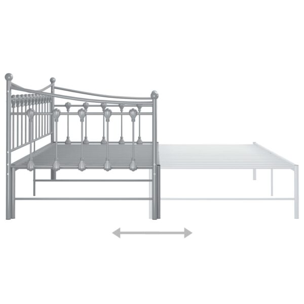 Estrutura sofá-cama de puxar 90x200 cm metal cinzento - Image 8