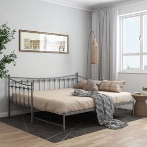 Estrutura sofá-cama de puxar 90x200 cm metal cinzento
