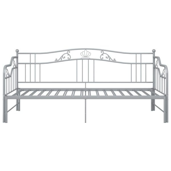 Estrutura sofá-cama de puxar 90x200 cm metal cinzento - Image 7