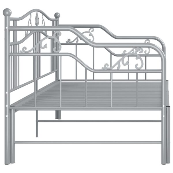 Estrutura sofá-cama de puxar 90x200 cm metal cinzento - Image 8