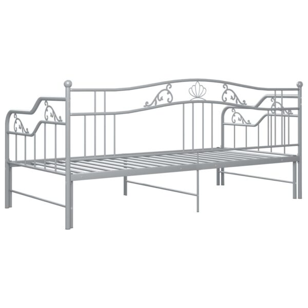 Estrutura sofá-cama de puxar 90x200 cm metal cinzento - Image 9