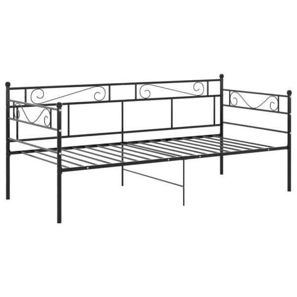 Sofá-cama 90x200 cm metal preto - Image 2