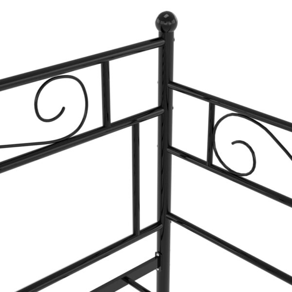 Sofá-cama 90x200 cm metal preto - Image 6