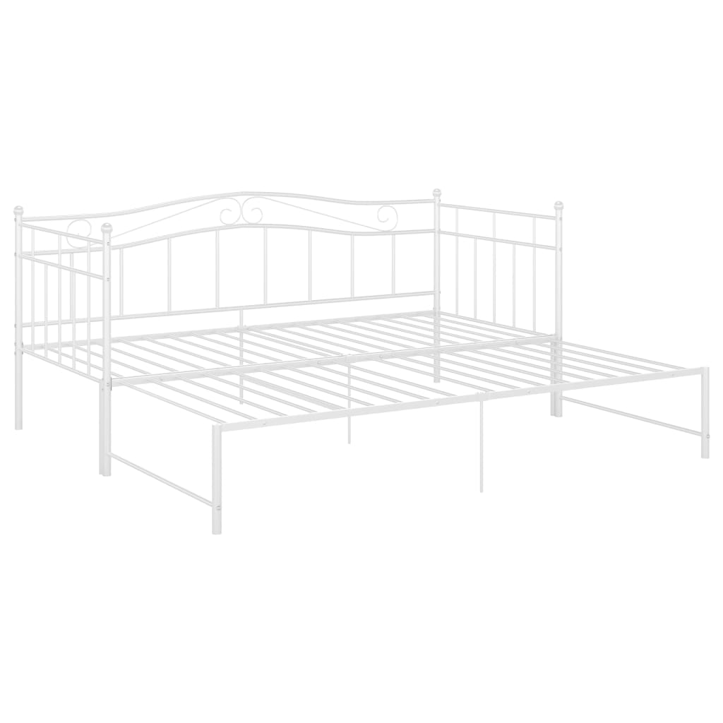 Estrutura sofá-cama de puxar 90x200 cm metal branco - Image 2