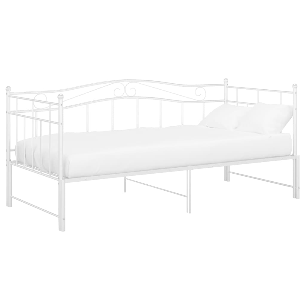 Estrutura sofá-cama de puxar 90x200 cm metal branco - Image 3