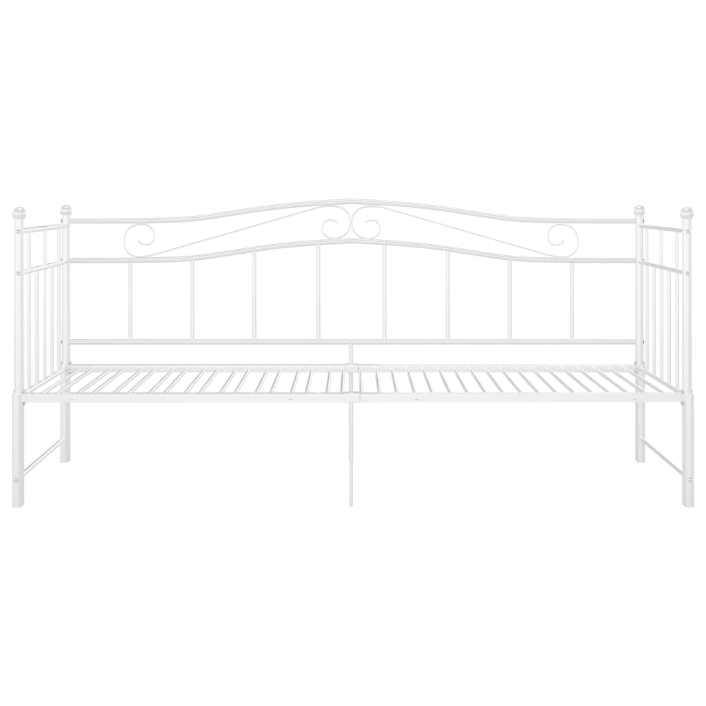 Estrutura sofá-cama de puxar 90x200 cm metal branco - Image 6