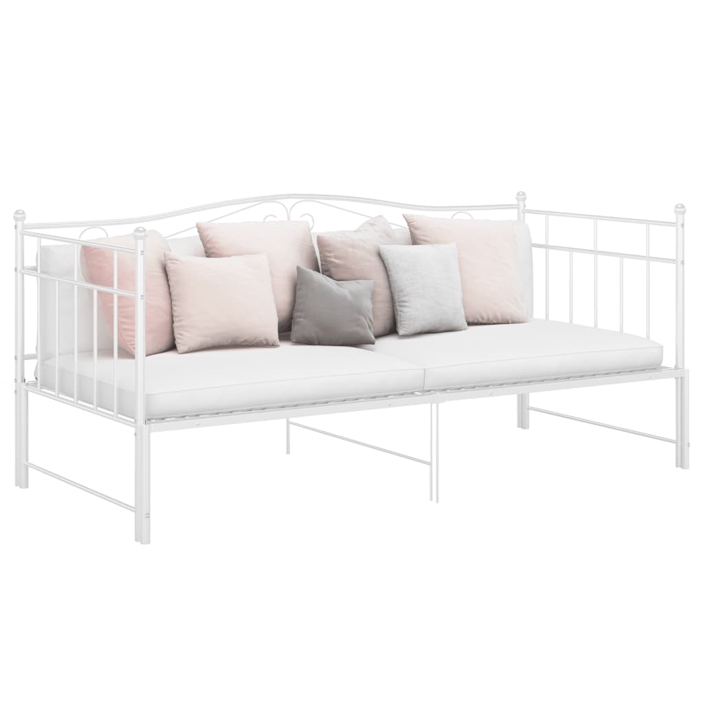 Estrutura sofá-cama de puxar 90x200 cm metal branco